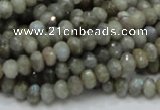 CLB28 15.5 inches 4*6mm faceted rondelle labradorite gemstone beads