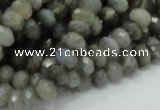 CLB29 15.5 inches 5*8mm faceted rondelle labradorite gemstone beads