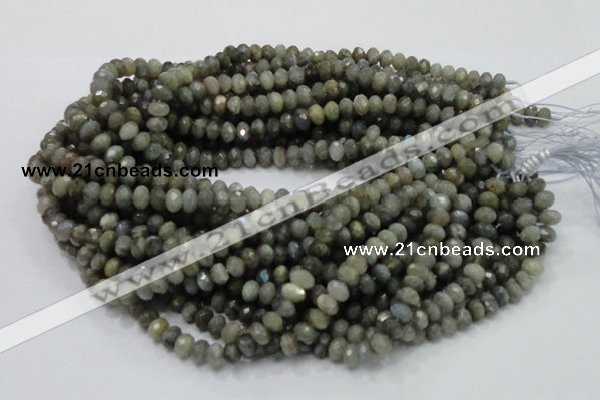 CLB29 15.5 inches 5*8mm faceted rondelle labradorite gemstone beads