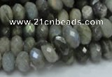 CLB30 15.5 inches 6*10mm faceted rondelle labradorite gemstone beads