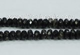 CLB302 15.5 inches 3*6mm faceted rondelle black labradorite beads