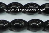 CLB304 15.5 inches 13*18mm rice black labradorite gemstone beads