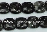 CLB307 15.5 inches 14*14mm square black labradorite gemstone beads