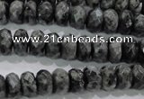 CLB321 15.5 inches 5*10mm faceted rondelle black labradorite beads