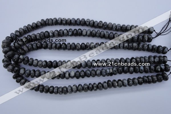 CLB328 15.5 inches 5*10mm rondelle black labradorite beads