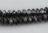 CLB330 15.5 inches 5*8mm faceted rondelle black labradorite beads