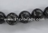 CLB355 15.5 inches 14mm round black labradorite beads wholesale