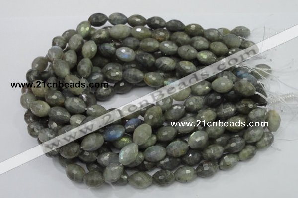 CLB36 15.5 inches 12*16mm faceted rice labradorite gemstone beads