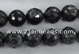 CLB362 15.5 inches 10mm faceted round black labradorite beads wholesale