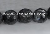 CLB365 15.5 inches 16mm faceted round black labradorite beads wholesale