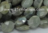 CLB42 15.5 inches 12*16mm faceted oval labradorite gemstone beads