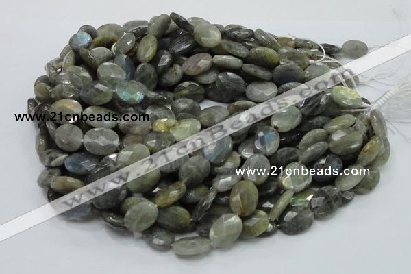 CLB43 15.5 inches 14*18mm faceted oval labradorite gemstone beads