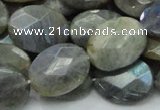 CLB44 15.5 inches 15*20mm faceted oval labradorite gemstone beads