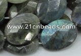 CLB45 15.5 inches 18*25mm faceted oval labradorite gemstone beads