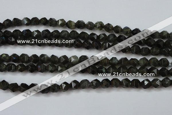 CLB452 15 inches 8mm faceted nuggets labradorite gemstone beads