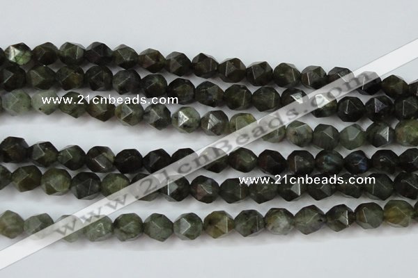 CLB453 15 inches 10mm faceted nuggets labradorite gemstone beads