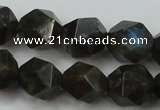 CLB454 15 inches 12mm faceted nuggets labradorite gemstone beads