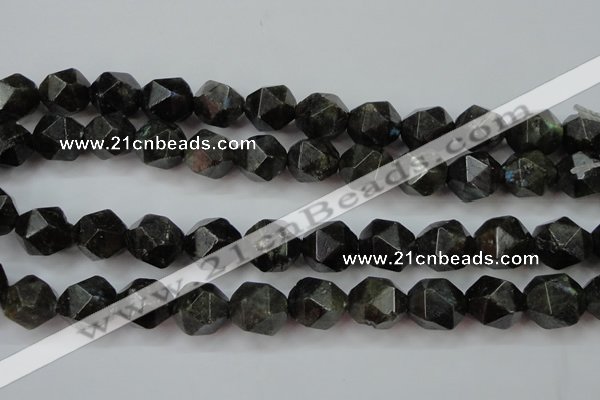 CLB455 15 inches 14mm faceted nuggets labradorite gemstone beads