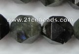 CLB456 15 inches 16mm faceted nuggets labradorite gemstone beads