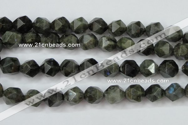 CLB456 15 inches 16mm faceted nuggets labradorite gemstone beads