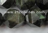 CLB457 15 inches 18mm faceted nuggets labradorite gemstone beads