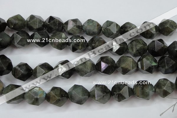 CLB457 15 inches 18mm faceted nuggets labradorite gemstone beads