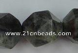 CLB458 15 inches 20mm faceted nuggets labradorite gemstone beads