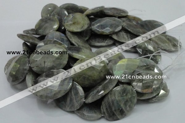 CLB49 15.5 inches 30*40mm faceted oval labradorite gemstone beads