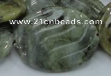 CLB50 15.5 inches 30*40mm carved oval labradorite gemstone beads