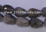 CLB504 15.5 inches 12*16mm faceted teardrop labradorite beads