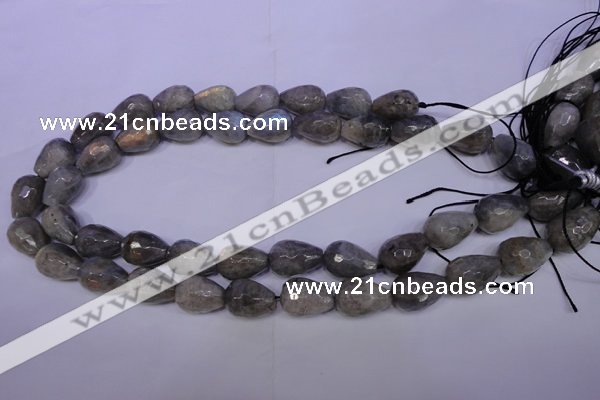 CLB506 15.5 inches 15*20mm faceted teardrop labradorite beads