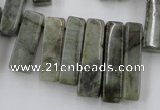 CLB51 15.5 inches multi size wand labradorite gemstone beads