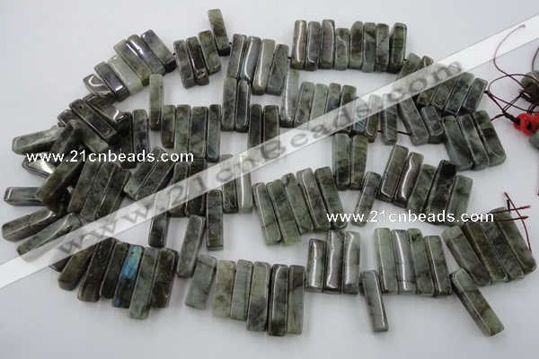 CLB51 15.5 inches multi size wand labradorite gemstone beads