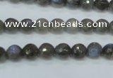 CLB511 15.5 inches 6mm faceted round labradorite gemstone beads