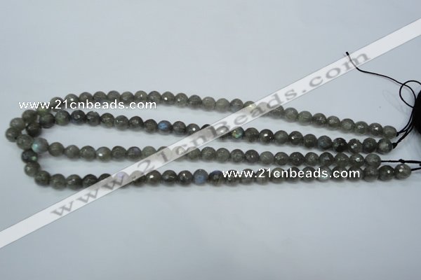 CLB512 15.5 inches 8mm faceted round labradorite gemstone beads