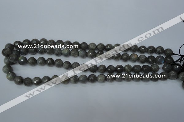 CLB513 15.5 inches 10mm faceted round labradorite gemstone beads