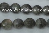 CLB514 15.5 inches 12mm faceted round labradorite gemstone beads