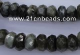 CLB55 15.5 inches 7*12mm faceted rondelle labradorite beads