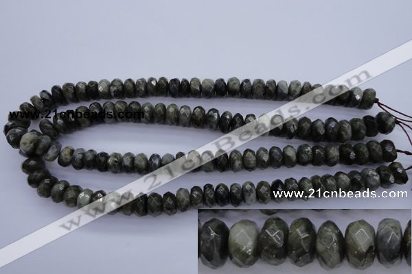 CLB55 15.5 inches 7*12mm faceted rondelle labradorite beads