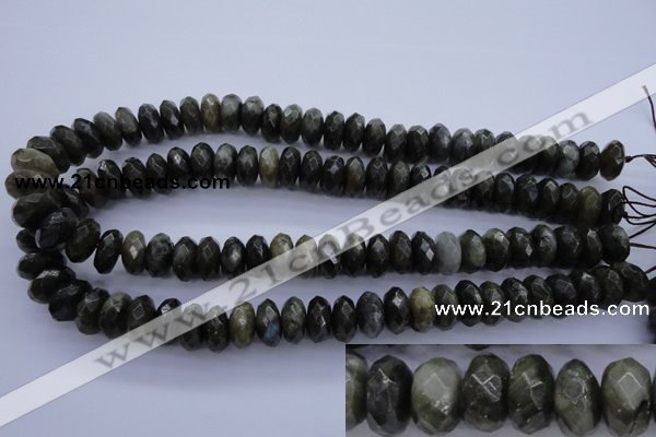 CLB56 15.5 inches 7*14mm faceted rondelle labradorite beads