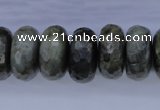 CLB58 15.5 inches 10*20mm faceted rondelle labradorite beads