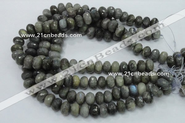 CLB60 15.5 inches 12*18mm faceted rondelle labradorite beads