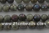 CLB611 15.5 inches 6mm faceted round AB-color labradorite beads