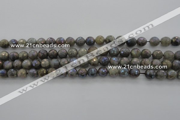 CLB613 15.5 inches 10mm faceted round AB-color labradorite beads