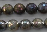 CLB614 15.5 inches 12mm faceted round AB-color labradorite beads