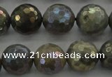 CLB615 15.5 inches 14mm faceted round AB-color labradorite beads