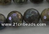 CLB617 15.5 inches 18mm faceted round AB-color labradorite beads