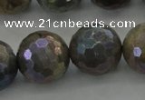 CLB618 15.5 inches 20mm faceted round AB-color labradorite beads