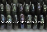 CLB621 15.5 inches 6*14mm rondelle AB-color labradorite beads