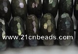 CLB626 15.5 inches 10*20mm faceted rondelle AB-color labradorite beads